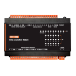 Modulo input-output Modbus RTU e TCP-IP con 8 input digitali e 18 output a relè da barra DIN